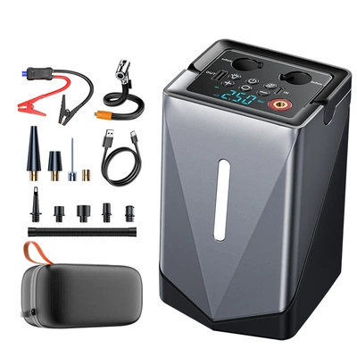 【Gf01】Car Emergency Jump Starter Kempinq və səyahət - 12000mah-smart-battery-clip-eva-bag