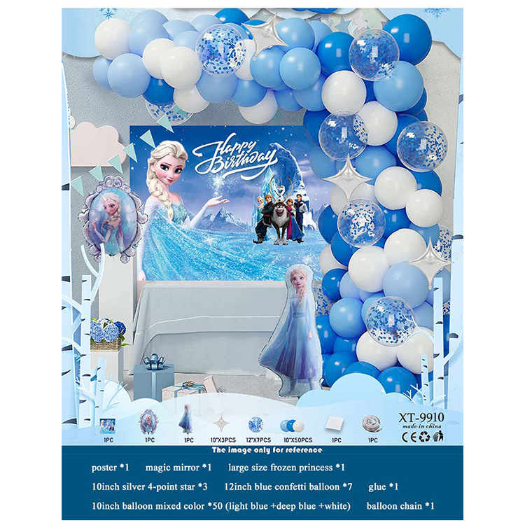 Fiesta de cumpleaños redonda escena diseño decorativo globo traje de juguete para niños globo de aluminio letras y números