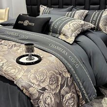 欧式轻奢四件套提花浮雕刺绣被套纯色床单三件套床笠床上用品工厂