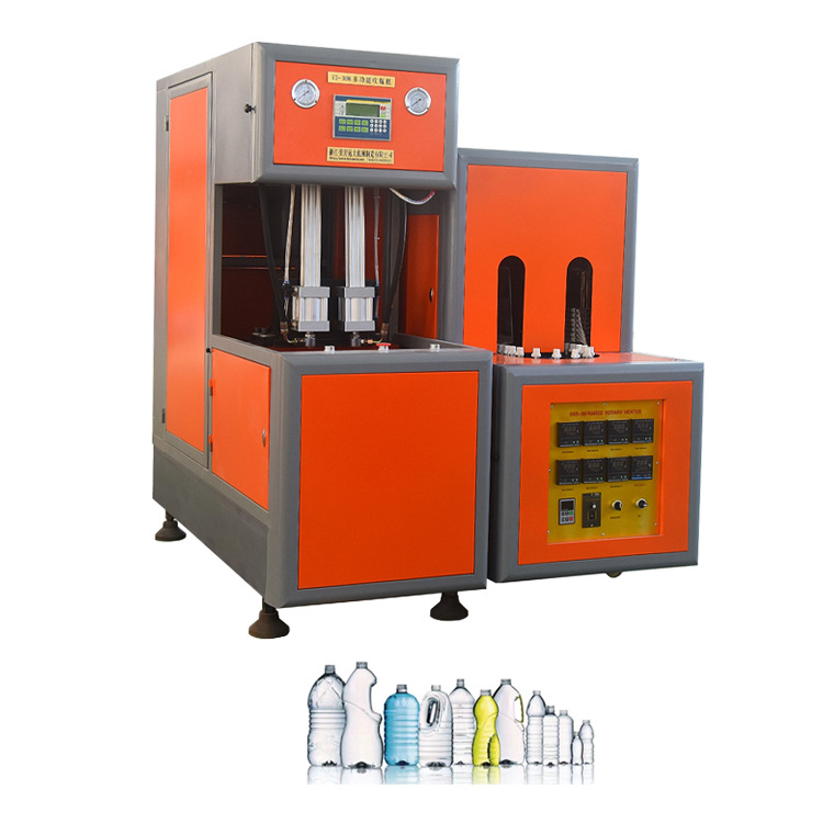 Máquina de soplado semiautomático de plástico PET de suministro directo de 3 litros de tamaño pequeño equipo de soplado de botellas de agua mineral