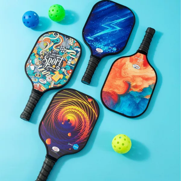 Cross-Border Popular Manufacturer Direct Sales Fiberglass Pickleball Racket Pickleball Fiberglass Pickleball Racket Hole Ball