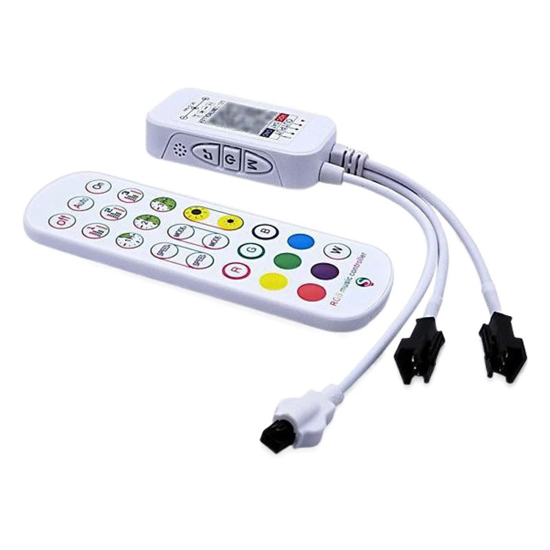 Двойной красный источник Новый 24-клавишный контроллер цвета Bluetooth Magic умная лошадь Проточная вода RGB полноцветный контроллер светодиодной ленты