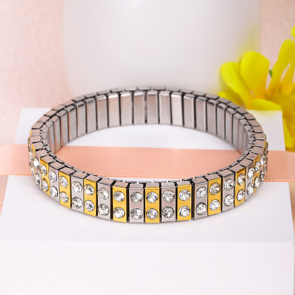 28g Weight Bracelets Classification 304 Stainless Steel Chain Material 1 Piece Quantity Holiday, Daily Occasion 304 Stainless Steel Material Geometric Pattern Women's Gender Elegant Style Elegant Geometric 304 Stainless Steel Bracelets In Bulk 9