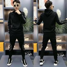 21 spring and autumn men's sweater trousers two-piece set of