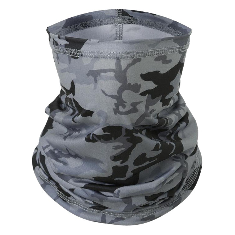 Outdoor Ice Silk Hood Scarf Scarf Set for Men and Women Summer Sun Protection Sports Riding Magic Face Scarf Hood Fishing Mask Printing Label