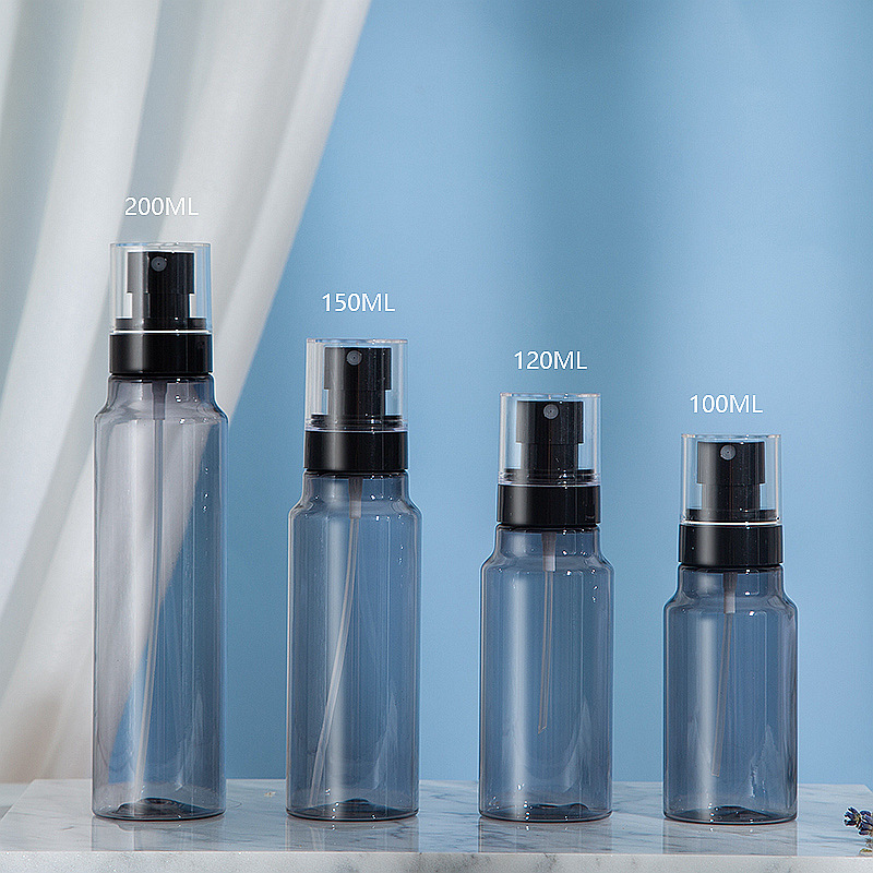 现货100ml120ml150ml200ml半透黑酒精消毒液细雾喷雾瓶分装小喷瓶