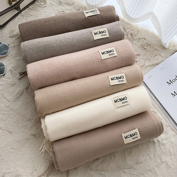 Cashmere solid color scarf