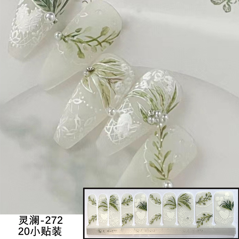 Nuevo 20 pegatinas de uñas 20 pegatinas de dedo completo para hornear pegatinas sin lámpara en stock pegatinas de uñas transfronterizas al por mayor