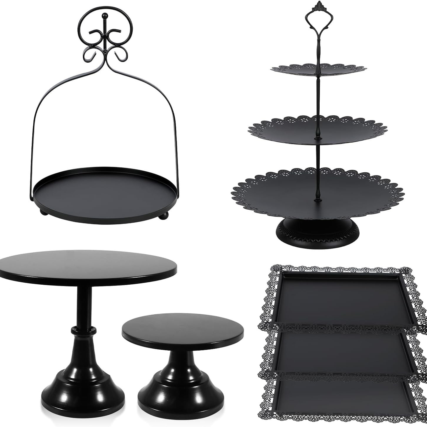 Creativo estilo europeo oro hueco estante de pastel de boda props mesa de postres decoración de postres tienda de postres refrigerio combinación de estante de pastel