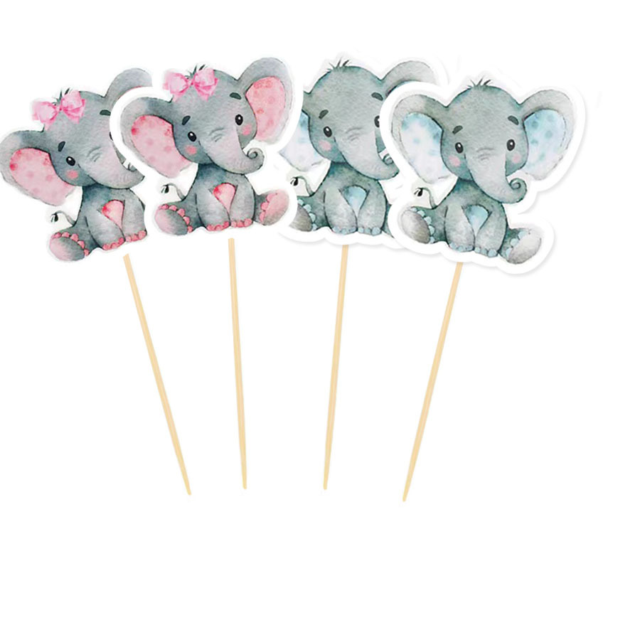 Nuevo elefante pequeño transfronterizo de Amazon, complemento de pastel, tema de animales, fiesta de carnaval, postre, signo de elefante