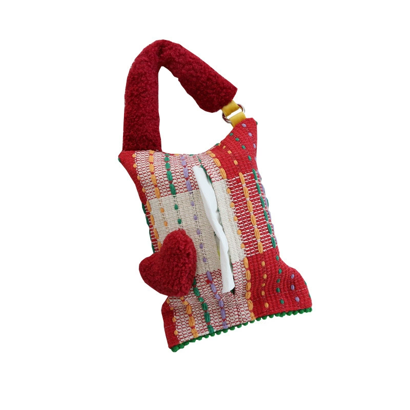 Design love color line paper bag bedroom living room tissue packaging car hanging tissue box factory