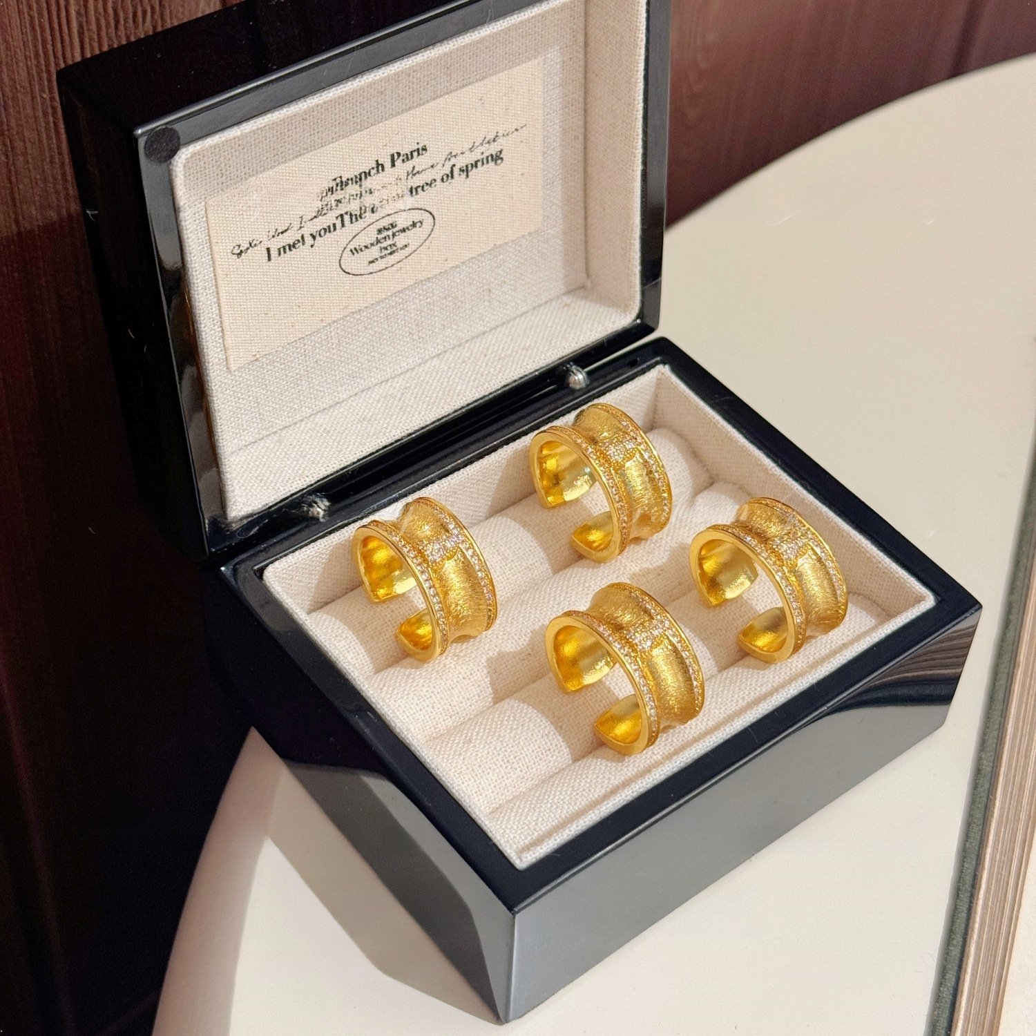 Echtvergoldeter Zirkon-Kürbisring für Damen, eleganter Vintage-Stil, modischer Ring für den Zeigefinger_voghion.com