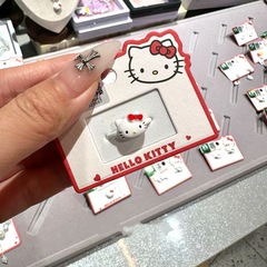 卡通可爱软萌kt喵戒指甜美百搭精致指环百搭小众ins风食指戒七夕