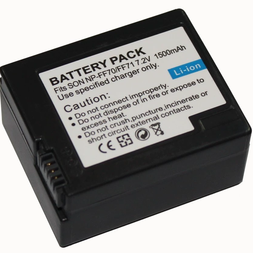 Совместимо FF71 NP-FF50/FF51/FF70/FF71 Sony IP210E/IP220E аккумулятор камеры