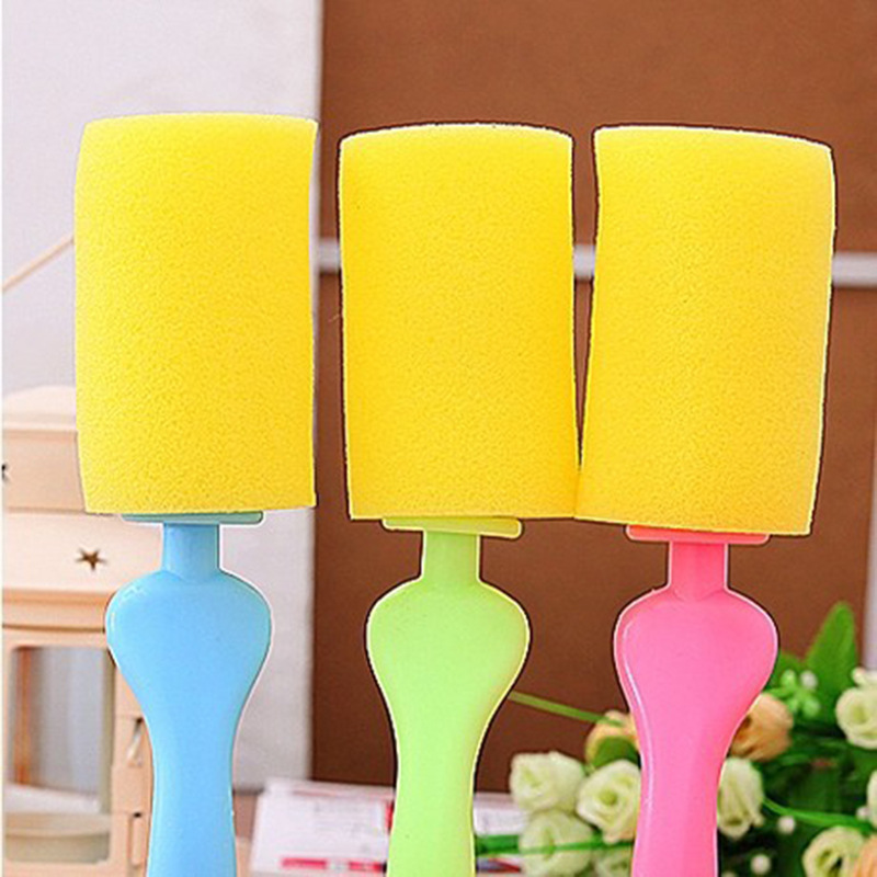 Caballero taza cepillo divertido dibujos animados vertical taza cepillo esponja limpieza profesional extendido