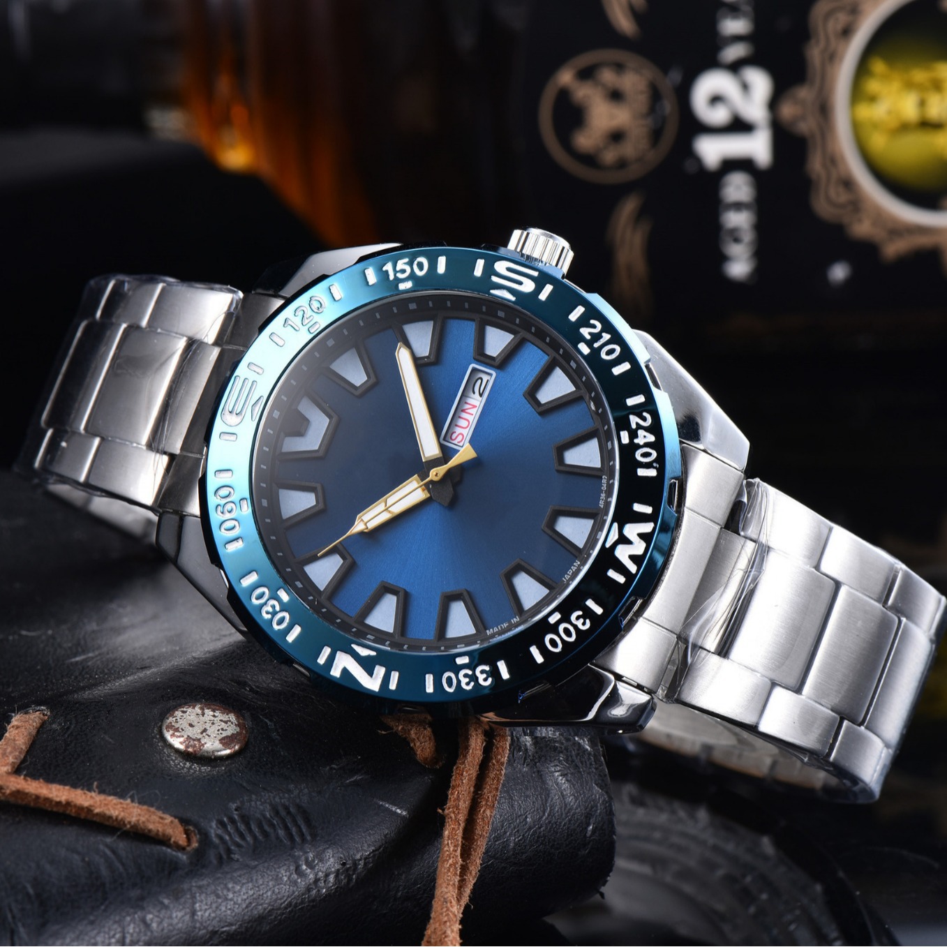 Cross-border water ghost steel belt business luminous waterproof watch series cross-border e-commerce wish best selling