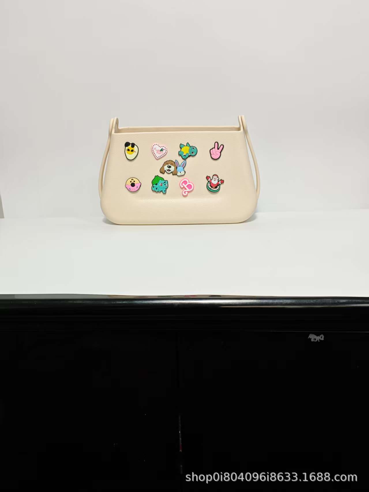 EVA Handtasche mit Tragegriff, Trend-Kosmetiktasche mit Lochdesign, Schultertasche, DIY-fähig, Cartoon-Zubehör, Umhängetasche, Lagerbestand verfügbar