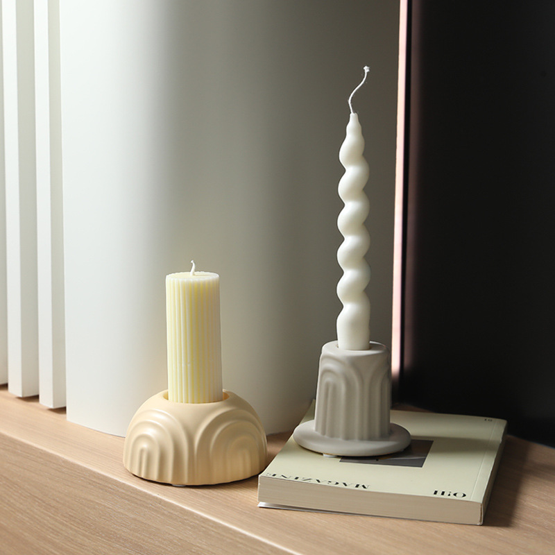 INS Candelabro decoración estilo silencioso estilo crema vela titular hogar sala de estar dormitorio mesa de comedor decoración romántica decoraciones