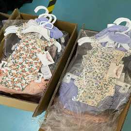 外贸童装哈衣套装超级好看舒服三角哈衣包屁衣