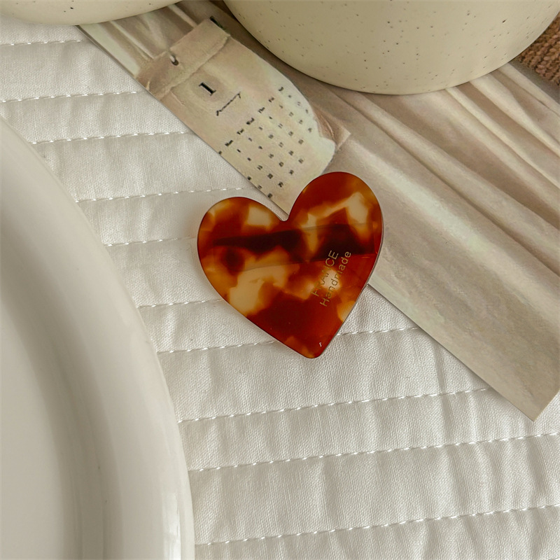 10g Weight Hair Clip Hair Accessories Type 1 Piece Quantity Daily Occasion Acetic acid sheets Material Heart Shape Pattern All Seasons Season Women's Gender Cute, Simple Style Style Cute Simple Style Women's Heart Shape Acetic Acid Sheets Hair Clip 7