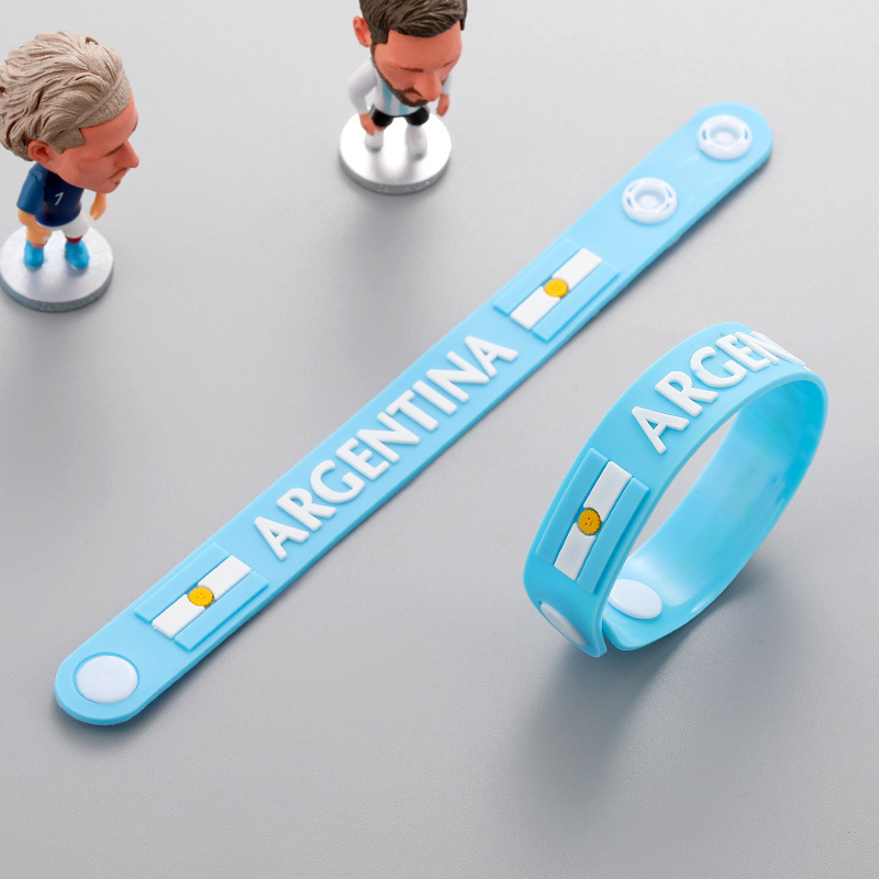 2022 Qatar Copa Mundial decoraciones del equipo nacional pulsera de goma fans pequeño regalo recuerdo Francia