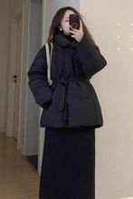 高级感加厚保暖收腰短款羽绒棉服女冬季小个子黑色棉服外套女式夹