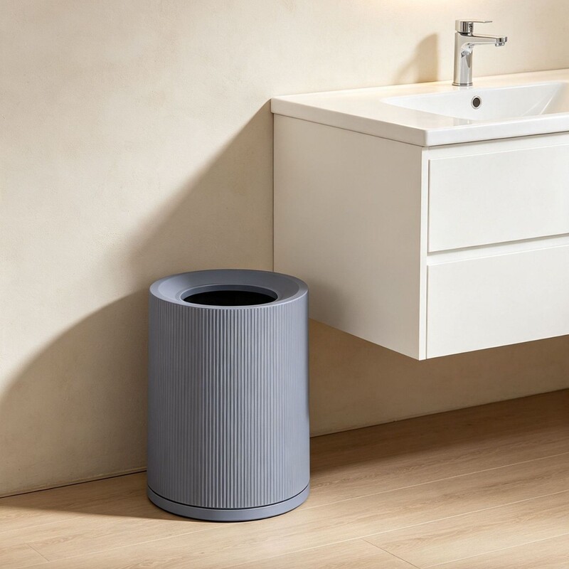New double-layer circular conical plastic trash can for hotels, homes, bathrooms, and offices New double-layer circular conical plastic trash can for hotels, homes, bathrooms, and offices