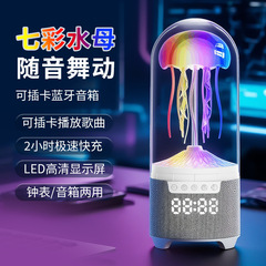 新款跨境水母蓝牙音响 迷你便携七彩灯便携式音响智能摆件礼品