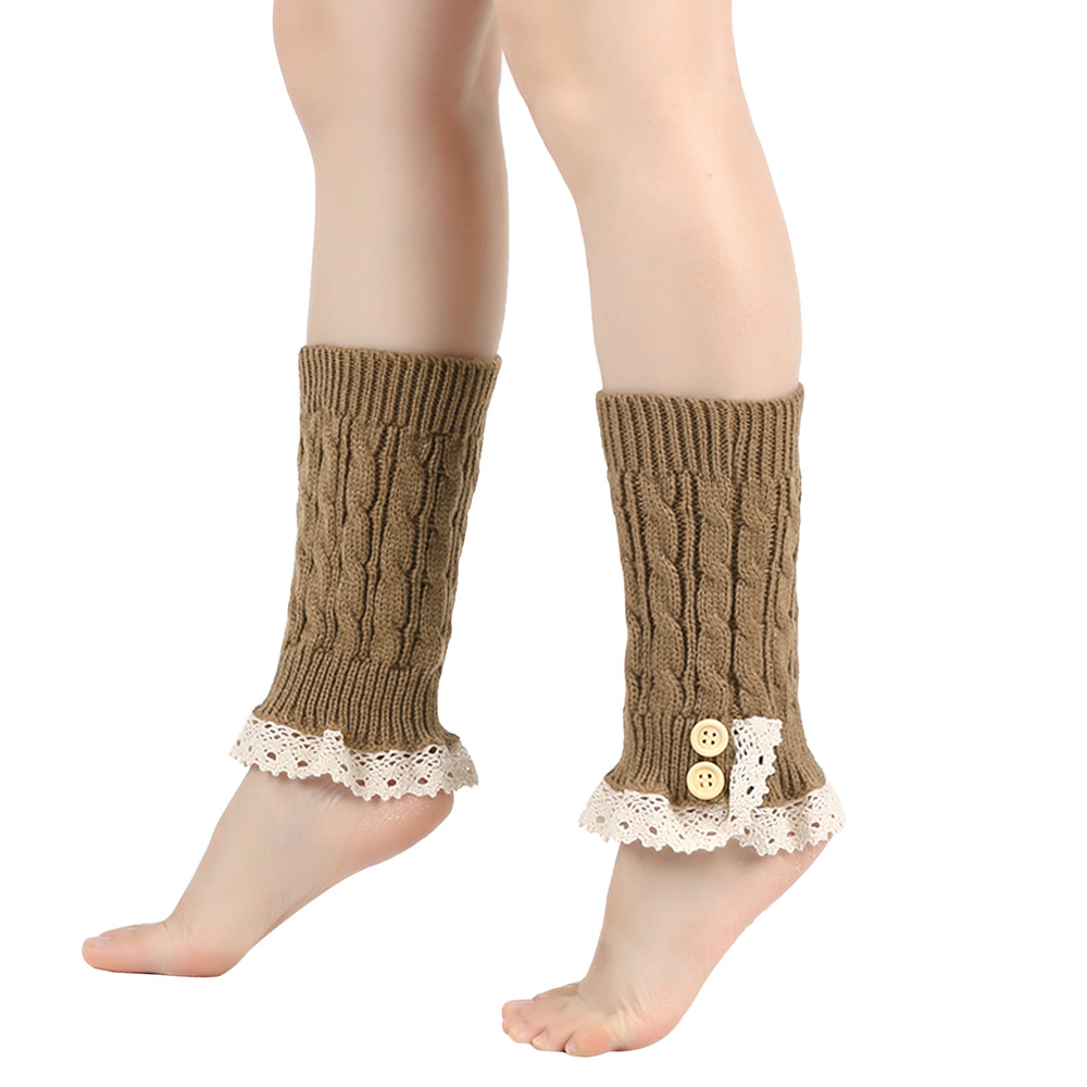 80g Weight sock cover Classification sock cover Lingerie Type Polyacrylonitrile Fiber Fabric Type A Pair Quantity Daily Occasion Warm, Breathable Function Color Block, Lace Pattern Winter, Spring, Autumn Season Women's Gender Jacquard Design Casual, Sweet Style Japanese Loose Button Foot Sock Lace Short Booties New Knitted Fashion Short Boots Sets Wool Leg Warmers 12