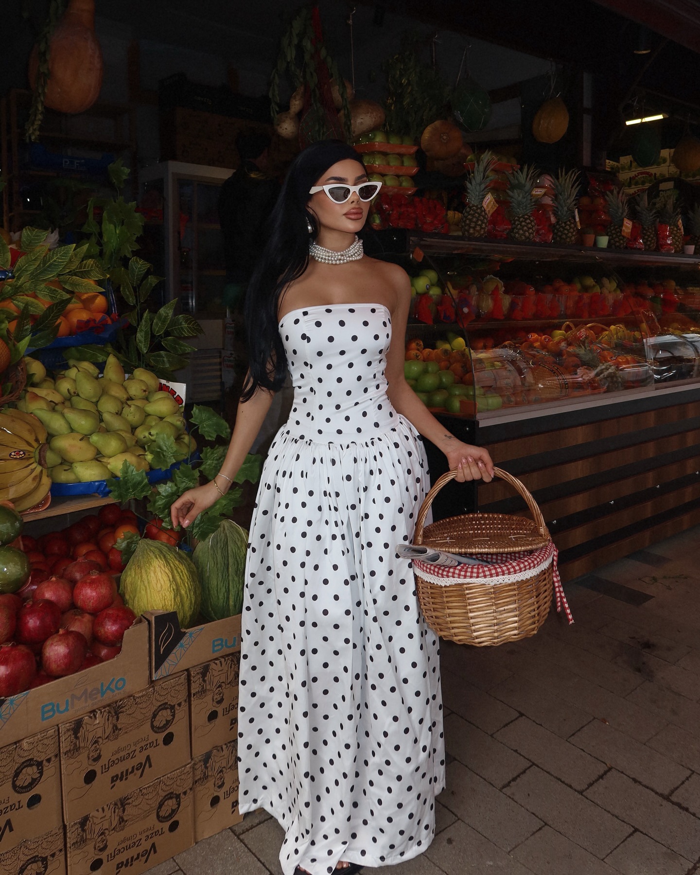 Summer New Arrival Polka Dot Retro Strapless Dress For Women American Style Off Shoulder High End Fashionable_ecoleips.com
