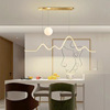 Modern and minimalistic ceiling lamp for living room, bar minimalistic moon, rectangular lamp, lights