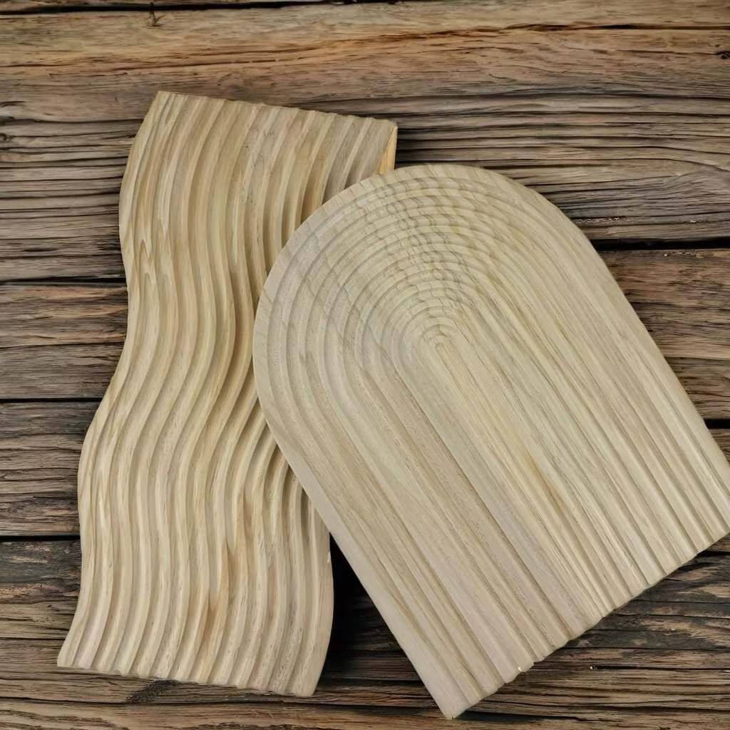 Agua corrugada negro bandeja de madera sólida pan doméstico madera de haya aroma bandeja de almacenamiento bandeja de café de la tarde