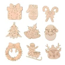 木质雪人空白板圣诞节姜饼人装饰DIY手绘涂鸦木片圣诞树装饰挂件