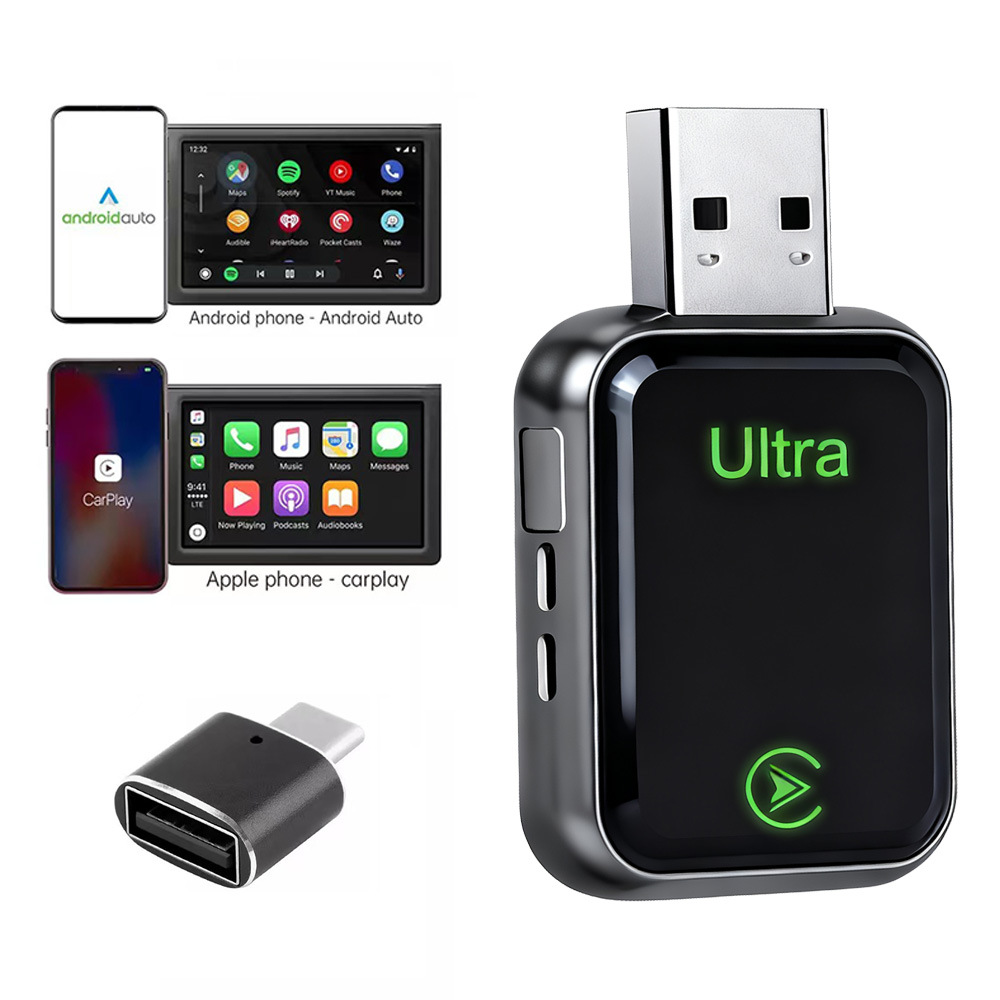 Amazon's Popular Wireless Carplay Android Auto Box Adapter for Car Connectivity, Two-In-One Car Interconnect