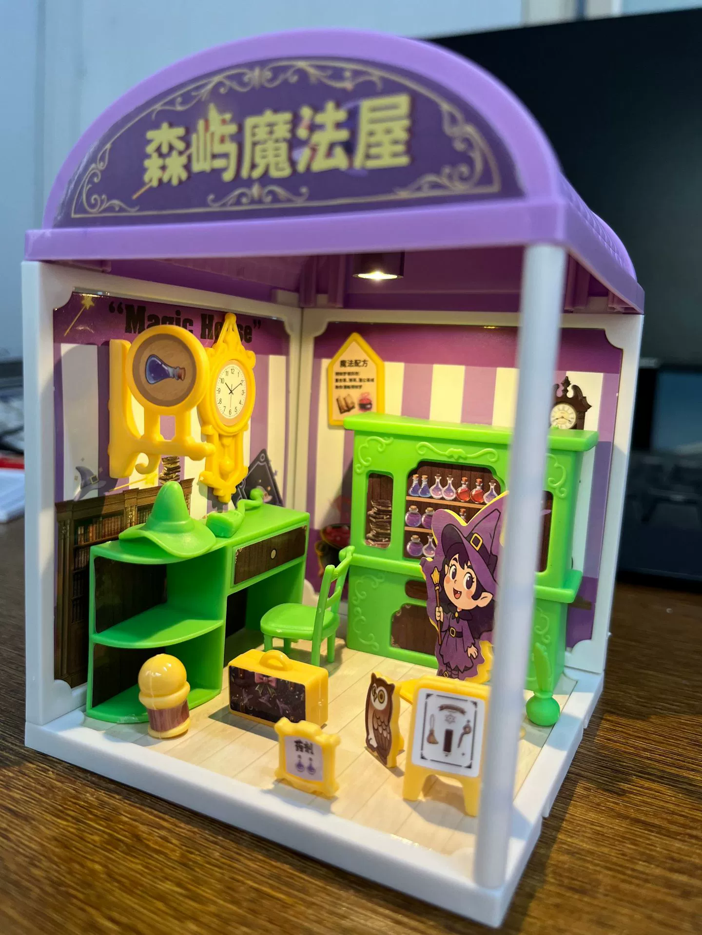 DIY светящийся мини-магазин игрушка «Милая хижина», лёгкая закусочная и мороженое, 0,15 кг