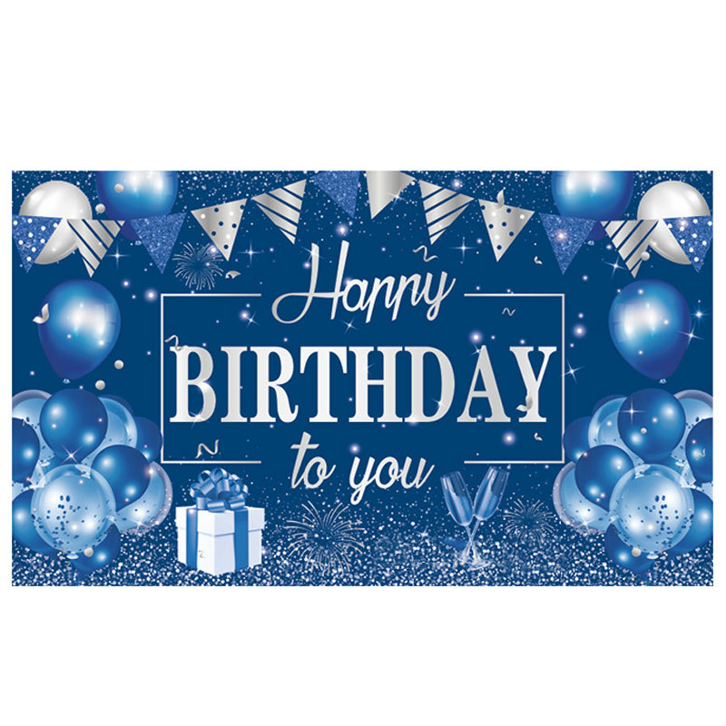 Fondo de fiesta con pancarta de feliz cumpleaños 2025, tela colgante para fotos con tema de cumpleaños, decoración fotográfica.