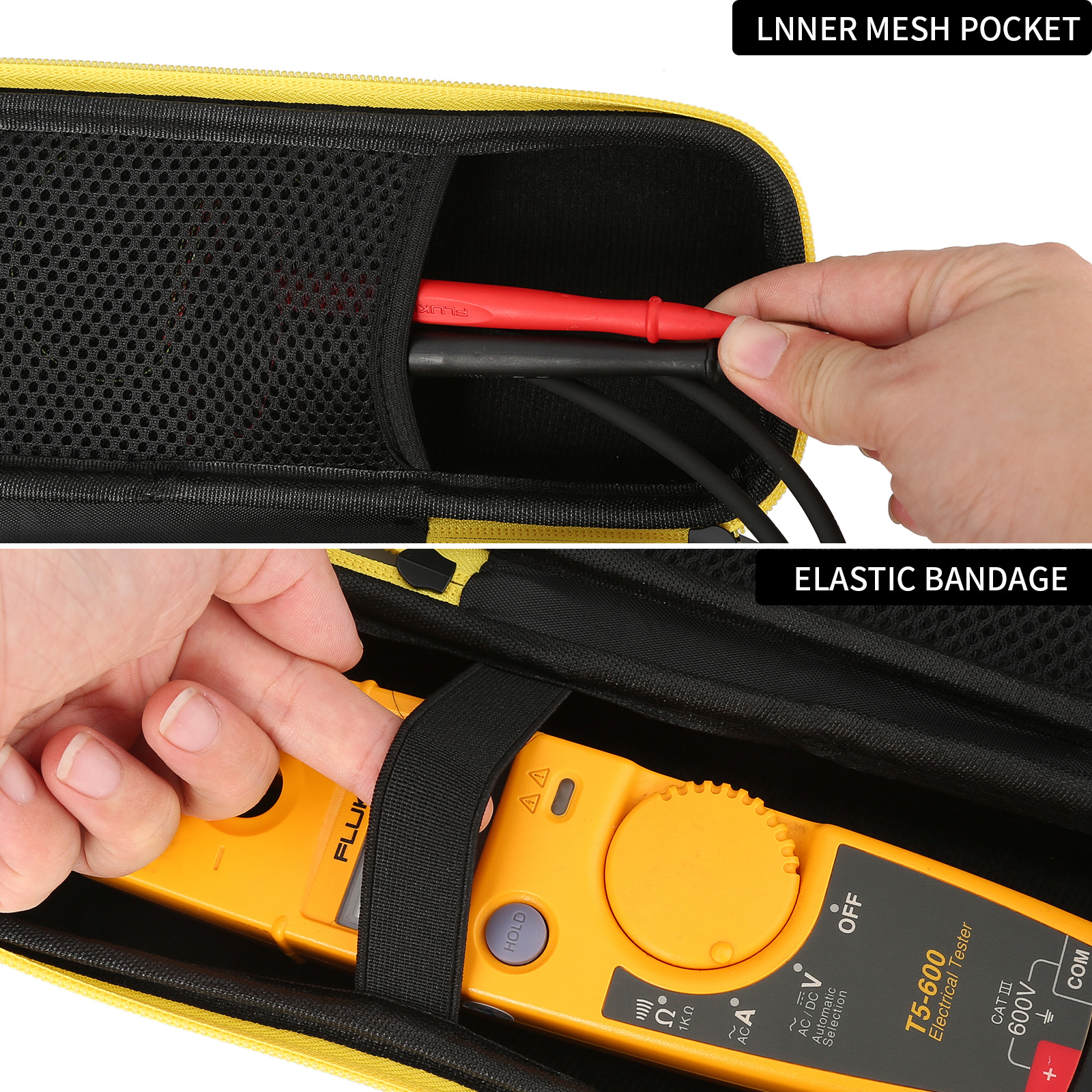In Stock, Suitable for Fluket5-1000/T5-600Eva Storage Bag, Portable Shockproof Bag, Fluke Clamp Type