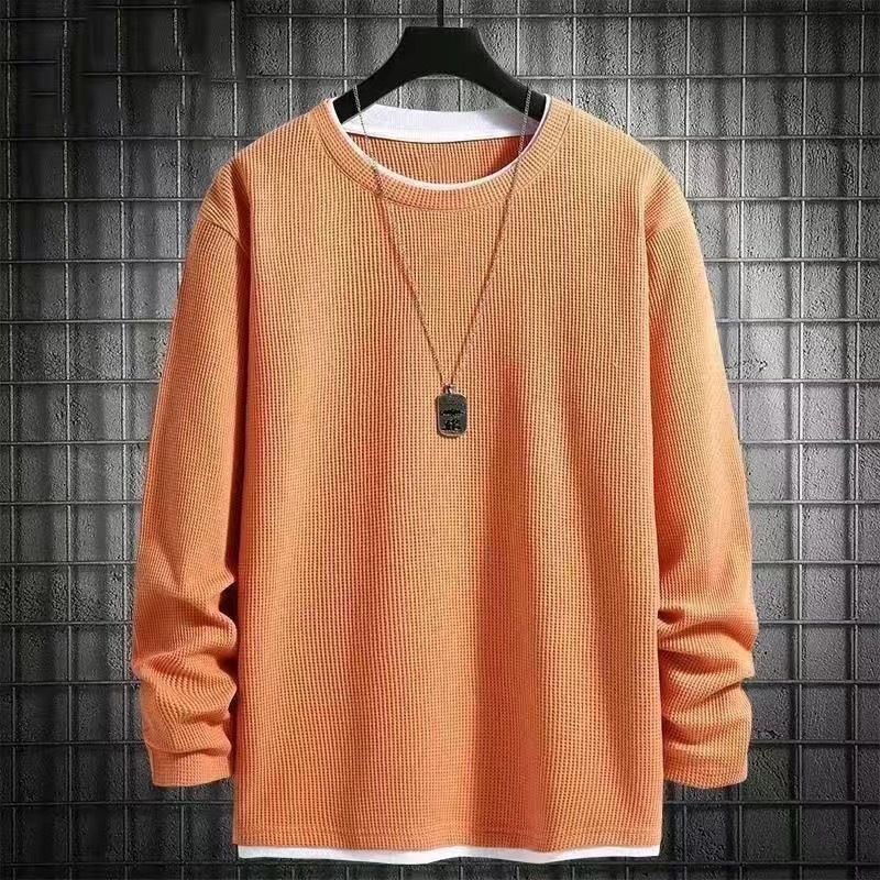 Orange D01 Waffle Long Sleeve
