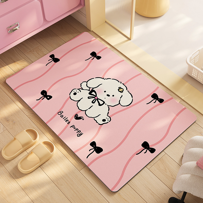 Cartoon foot mat for cat cute bathroom kitchen balcony bathroom…