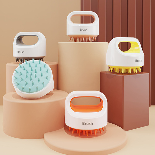 Kuaishou Soft Hair Brush Silicone Brush Massage Shampoo Brush Wet and dry anti-slip bath back rub massage brush wholesale