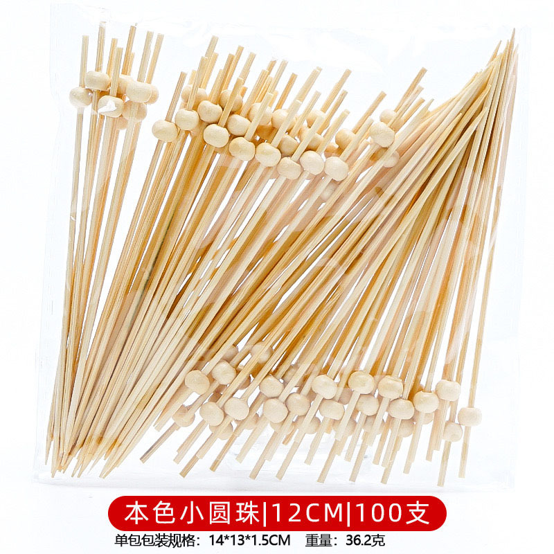 12CM un solo uso de frutas de bambú marca de cóctel creativa marca de frutas de bocadillos KTV arte marca de dientes fabricantes