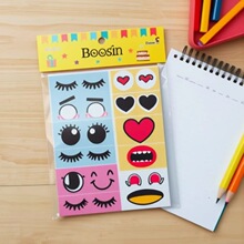 定制硅胶表情贴纸手机贴杯贴 TPE果冻贴纸动物水洗反复贴益智玩具