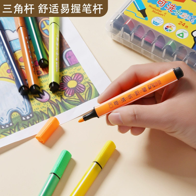 Triangular watercolour, crayons, children's coloured pencils, coloring book for elementary school students, washable
