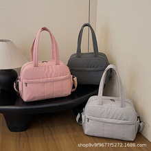 新款大容量带拉杆套行李袋运动健身包带洗漱包带鞋隔层单肩旅行包