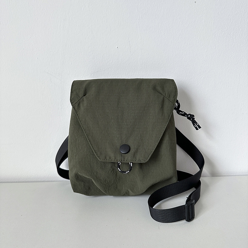 2025 Japanese Style New Casual Versatile Solid Color Phone Bag Small Crossbody Bag Simple Mini Unisex Shoulder Crossbody Bag