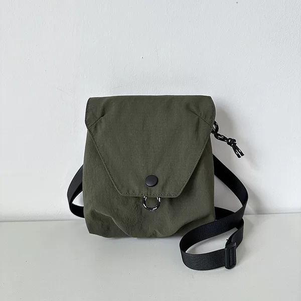 2025 Japanese Style New Casual Versatile Solid Color Phone Bag Small Crossbody Bag Simple Mini Unisex Shoulder Crossbody Bag