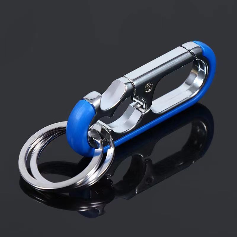 Llavero del coche nuevo 2023 de los hombres cerradura de la cintura chica creativa llavero exquisito doble anillo llavero