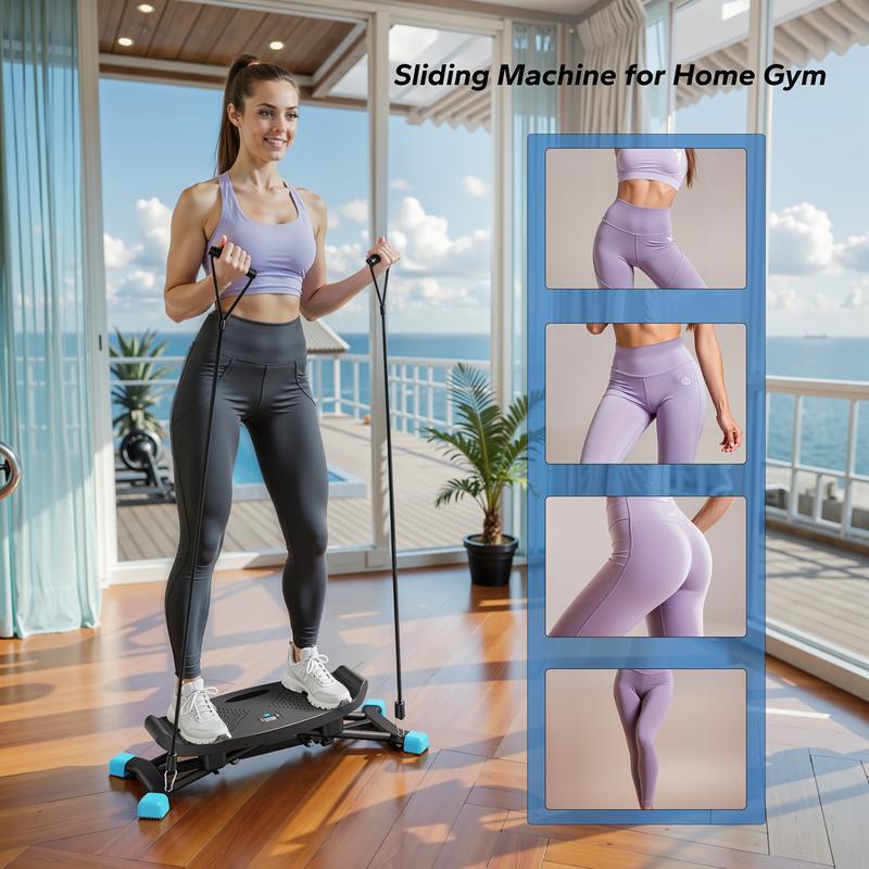 Home Fitness Stepper Mini Stair Climber with Elastic Bands|undefined