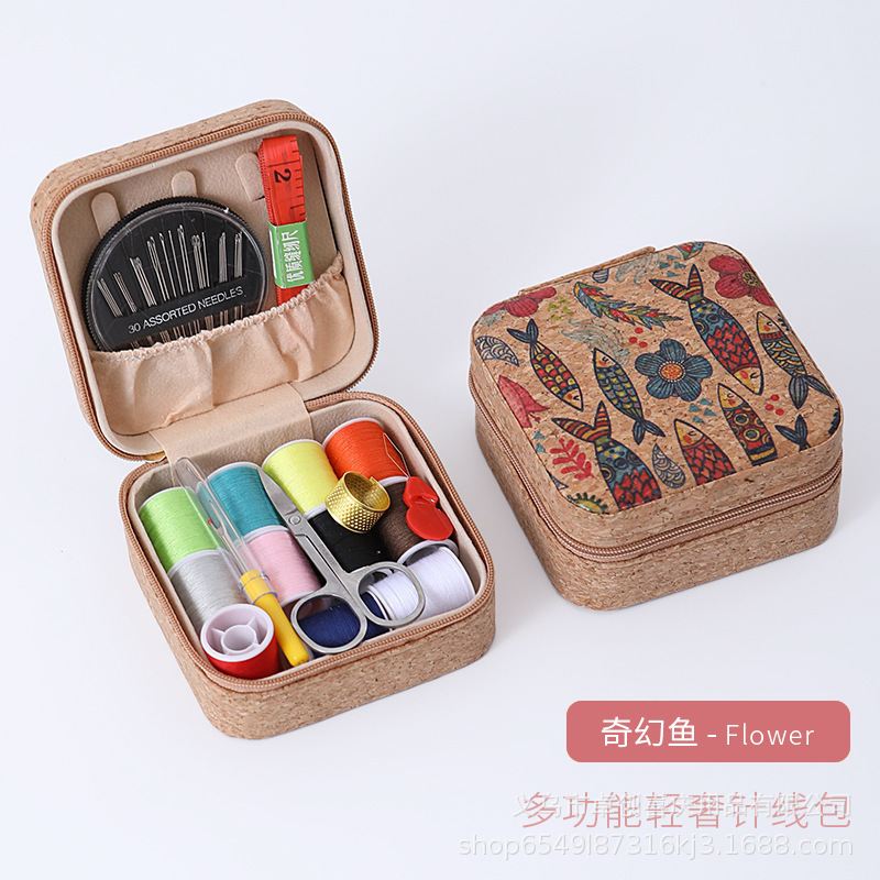 Kit de caja de aguja transfronteriza herramienta de coser doméstica aguja de coser de viaje portátil aguja de coser paquete de 27 piezas
