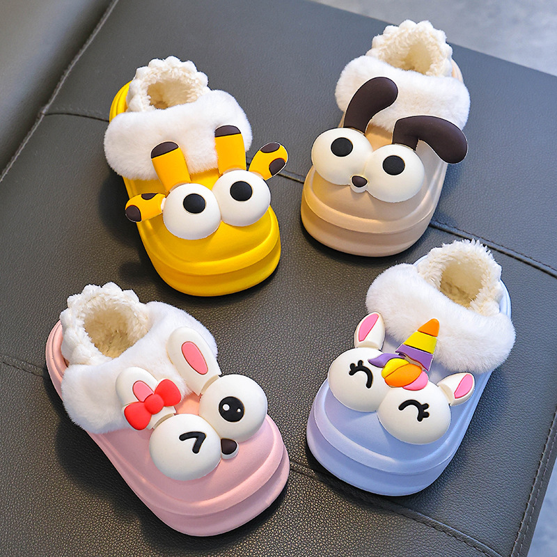 Bolsos de invierno para niños, zapatos de algodón para niños y niñas, zapatillas de algodón impermeables para bebés caseros, niños pequeños y medianos